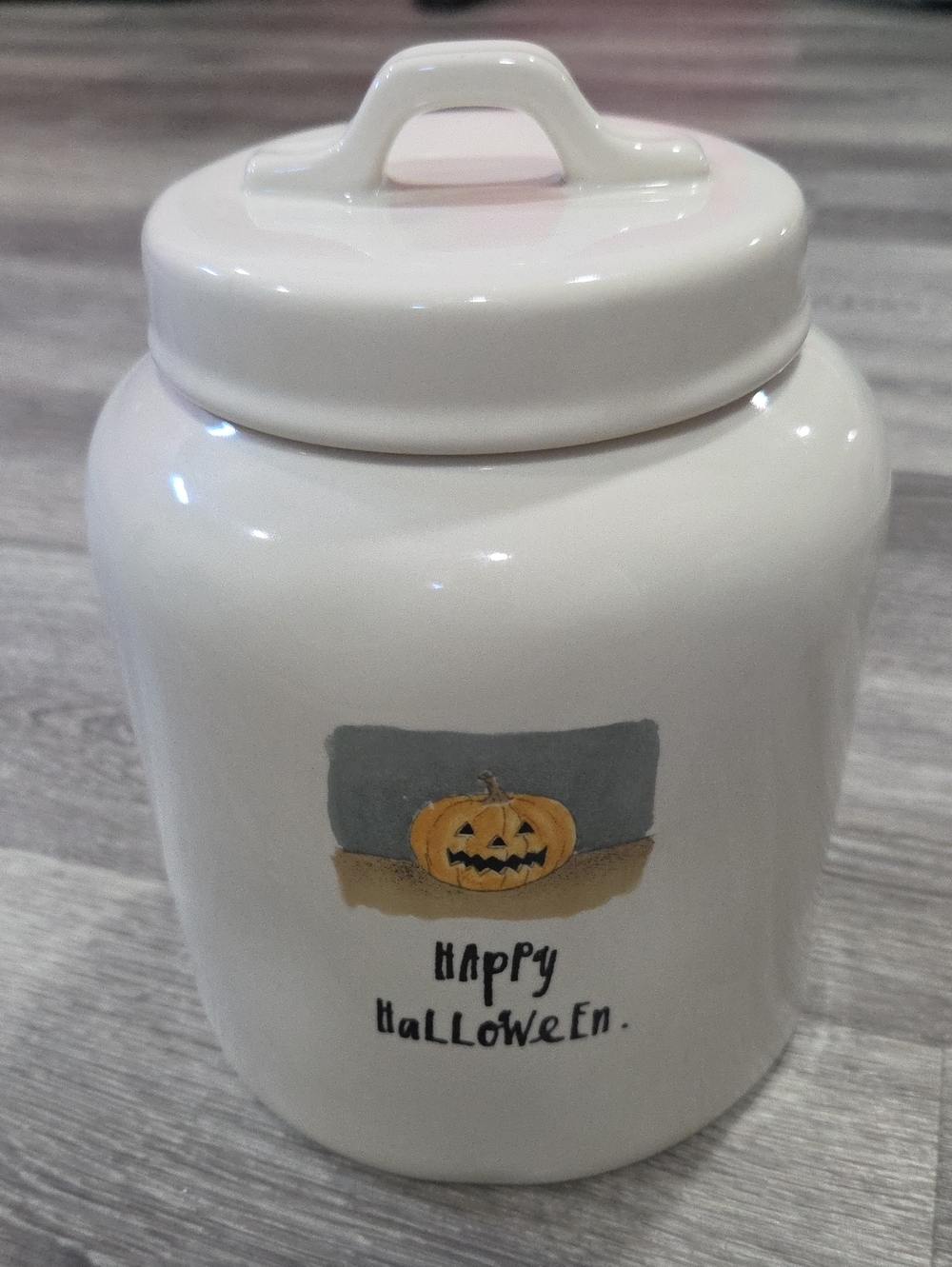 Rae Dunn Artisan Collection Happy Halloween Cookie Jar